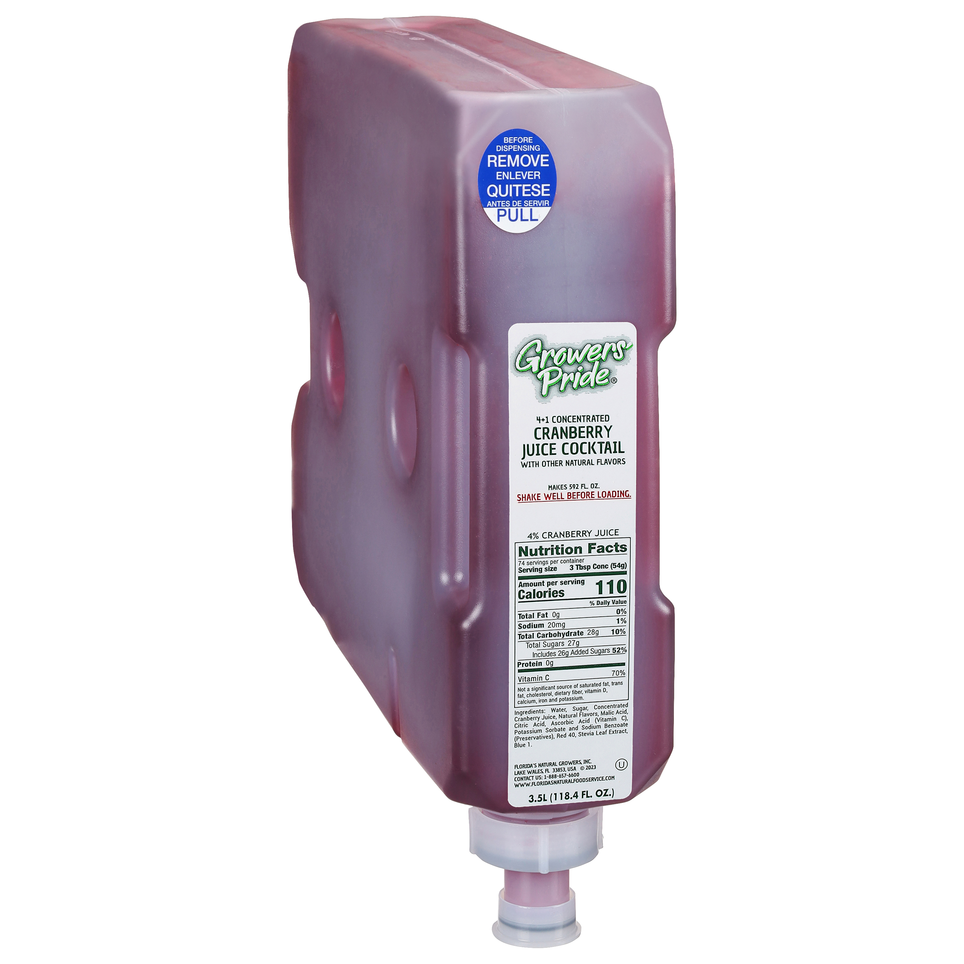 4+1 Cranberry Cocktail 3.5L Cartridge (Shelf-Stable)