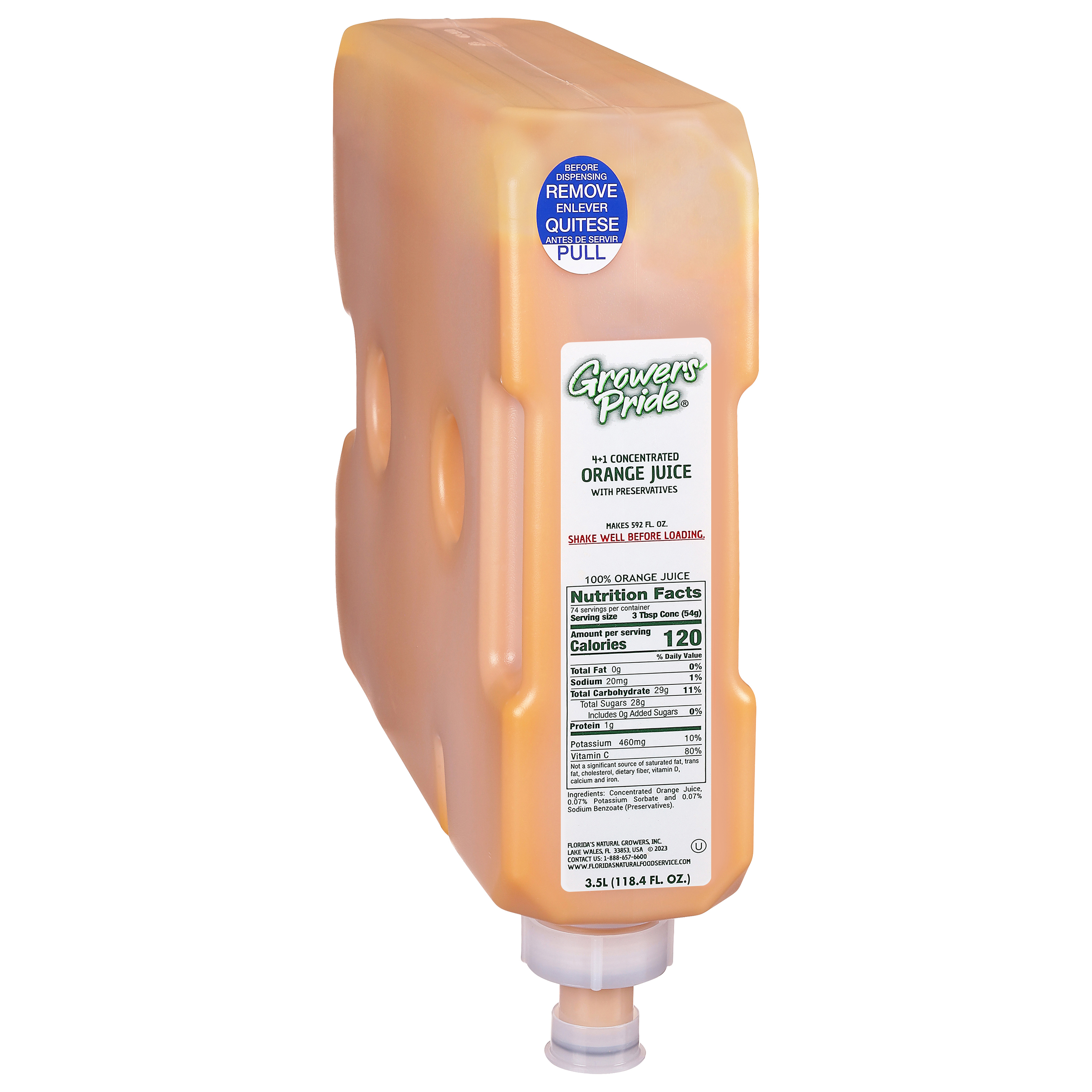 4+1 Orange Juice 3.5L Cartridge (Shelf-Stable)